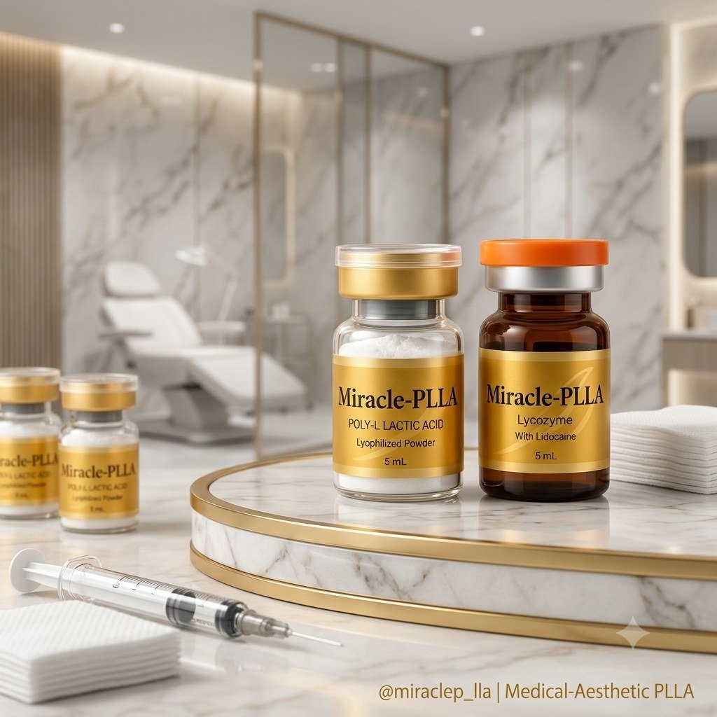 Professional aesthetic treatment being prepared in a clinic